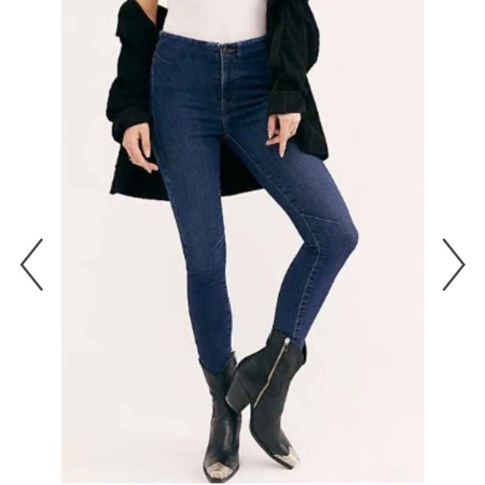 Free People We The Free High Rise Skinny Jeans | Raw Hem Jeans | NWOT